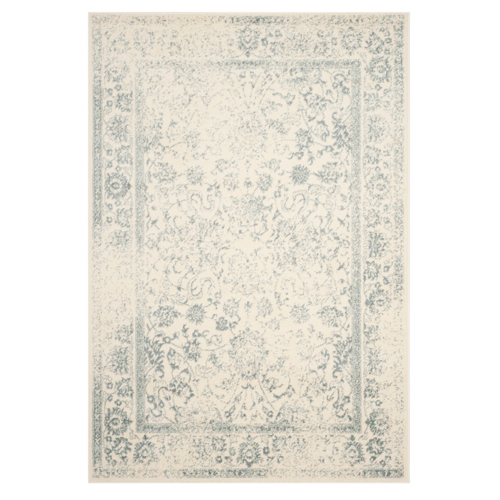 6'x9' Medallion Loomed Rug Ivory/Slate - Safavieh