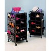 The Lakeside Collection Fashionable Rolling Shoe Storage Unit with Fabric Cubbies - 2 of 2