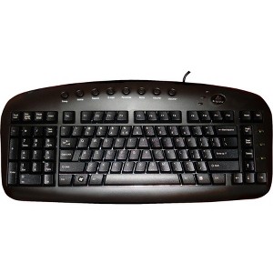 A4Tech Left Handed Ergonomic Wired Keyboard - Black - 1 of 1