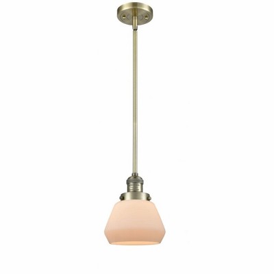 Fulton - 1 Light Stem Hung Mini Pendant In Industrial Style-9 Inches Tall and 7 Inches Wide