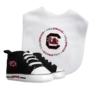 Baby Fanatic 2 Piece Bid and Shoes - NCAA South Carolina Gamecocks - White Unisex Infant Apparel - 1 of 3