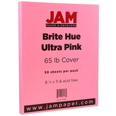 Jam Paper Brite Hue 65lb Cardstock 8.5 X 11 50pk - Orange : Target