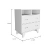 Okak 2-Drawer Dresser with 2 Open Shelfs,Wengue Finish Chest of Drawers with Large Storage Space&Metal Handles,Legged Dresser - 3 of 4