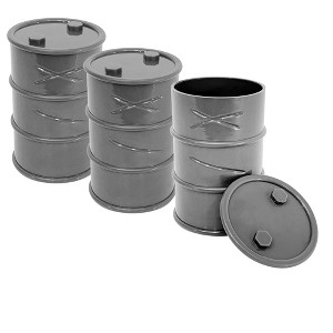 Set of 3 Gray Oil Drums For WWE & AEW Wrestling Action Figures - 1 of 1