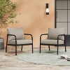 GDFStudio Kenia Outdoor Aluminum Round Tube Club Chairs with Cushions - image 2 of 4