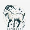 Capricorn Zodiac Goat  Adult Crew Neck Short Sleeve Tee - 2 of 3