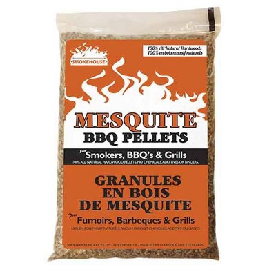 Smokehouse 9775-050-0000 100 Percent Natural Hardwood Mesquite Wood Smoking BBQ Pellets for Smoker & Grill, 40 Pound Bag