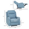 Electric Power Recliner, Wall Hugger Armchair with USB Charging Station, Sofa Recliner with Linen Upholstered Seat and Retractable Footrest - 3 of 4