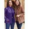 Jessica London Women's Plus Size Leather Blazer - 4 of 4