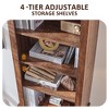 Farmhouse Bookshelf with Storage Cabinet, 72" Tall Bookcase with Drawer and Barn Door for Office Library, Living Room - 3 of 4