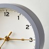 Round Decorative Tabletop Clock - Gray/Brass - Hearth & Hand™ with Magnolia - 3 of 4