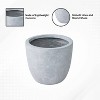 12" x 14" Kante Lightweight Modern Outdoor Planter Slate Gray - Rosemead Home & Garden, Inc. - 4 of 4