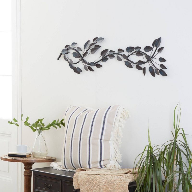 Traditional Rustic Metal Leaf Wall Decor Brown - Olivia &#38; May, 3 of 9