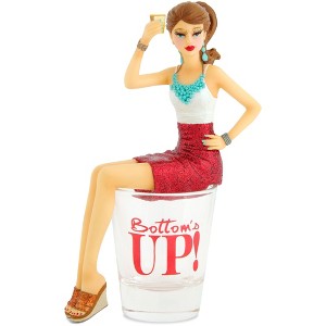 Pavilion Gift Company - Bottoms Up - 6" Girl in Shot Glass - Decorative Objects - 1 of 3