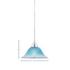 Toltec Lighting Any 1 - Light Pendant in  Chrome with 10" Teal Crystal Shade - 2 of 2