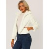 INSPIRE CHIC Women's Collar Warm Winter Outwear Cropped Faux Fur Fluffy Coat - 3 of 4