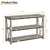 47" Entryway Console Table ¨C 3-Tier Narrow Sofa Table with Storage Shelves (Grey, for Living Room/Hallway/Kitchen) - 3 of 4