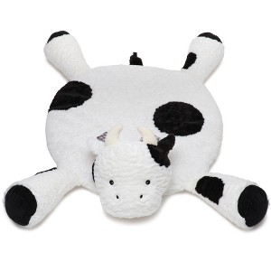Bearington Lil' Gilly 30 Inch Cow Tummy Time Mat - Cow Baby Blanket - Cow Pillow for Baby - 1 of 4