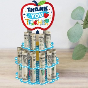 Big Dot of Happiness Thank You Teachers - DIY Teacher Appreciation Money Holder Gift - Cash Cake - 1 of 4