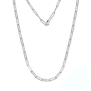 Italian Paperclip Chain Necklace for Women Sterling Silver 22 Ginger Lyne Collection - 1 of 4