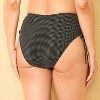 Women's Swiss Dot Texture Adjustable Side-Tie Mid-Rise Medium Coverage Bikini Bottom - Shade & Shore™ Black - 2 of 4