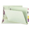 Smead End Tab Pressboard Classification Folders, Two SafeSHIELD Coated Fasteners, 2" Expansion, Legal Size, Gray-Green, 25/Box - 4 of 4