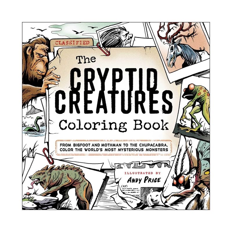 The Cryptid Creatures Coloring Book - (Paperback), 1 of 2
