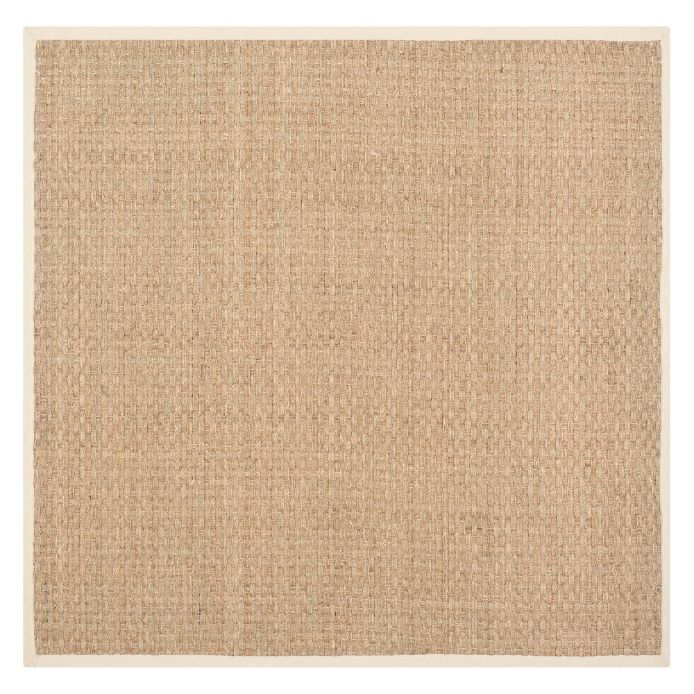 5'X5' Solid Loomed Square Area Rug Natural/Beige - Safavieh