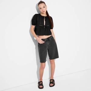 Women's Puff Sleeve Flyaway Blouse - Wild Fable™ - 1 of 3