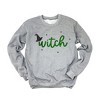 Simply Sage Market Women's Graphic Sweatshirt  Witch Hat and Stars - 3 of 4