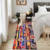 Colorful Machine Washable Runner Rug for Hallways Kitchen Entryway Bedroom Modern Non Slip Ultra Soft Thin Geometric Carpet - 3 of 4