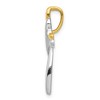 Black Bow Jewelry 14k Yellow Gold & White Rhodium Diamond Cross Slide Pendant, 17 x 27mm - 2 of 4