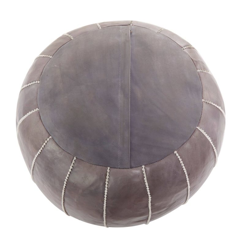 Bohemian Moroccans Leather Pouf - Olivia & May, 6 of 9