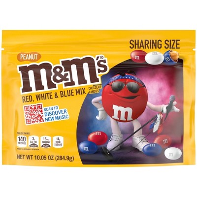 M&M'S Summer Peanut Chocolate Candy Red, White & Blue Assortment
