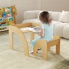 KTMBDW Kids Wood Table and Chair Set, Kids Play Table with 1Chairs, Pieces Kids Study Table for Toddlers, Girls, Boys - 2 of 4