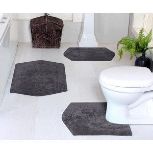 Waterford Collection Cotton Tufted Set of 3 Bath Rug Set - Home Weavers - 1 of 4