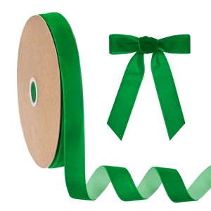 Unique Bargains Velvet Single Side Christmas Vintage Ribbon 1 Pc - 1 of 4