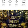 4E's Novelty Happy New Year Banner 2025, 72x44" Fabric Backdrop Parties, Home Decor, Photography, and NYE Celebrations - 4 of 4