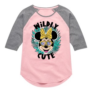 Girls' - Disney - Wildly Cute Shirt Tail Raglan Graphic T-shirt - 1 of 4