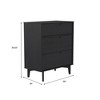 NicBex Mid-Century Modern 3-Drawer Dresser Solid Wood with Runners & Groove Handles for Bedroom/Living Room - 3 of 4