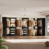 Aheaplus Corner Closet System with 6 Hanging Rods, Closet Organizer System with Shelves and Drawers - 2 of 4