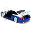 Porsche 911 GT3 RS (996) #845 White and Blue Metallic "Toyo Tires" "Hyper-Spec" Series 1/24 Diecast Model Car by Jada - 4 of 4