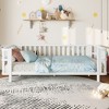 KWPZQEB Platform Bed, Wooden Montessori Bed Frame with Iron Safety Rails, Low Platform Day Bed, Space Saving Corner Kids Beds, Easy Assembly - 2 of 4