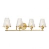 Savoy House Candler 4 - Light Vanity in  Warm Brass - 3 of 4