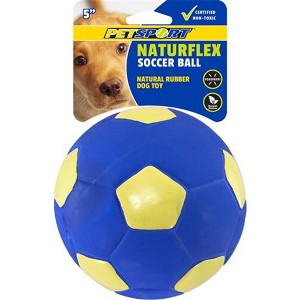 PetSport Naturflex Large Soccer Ball Latex Dog Chew Toy - 5" - 1 of 2