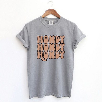 Simply Sage Market Women's Howdy Bubble Stacked Short Sleeve Garment Dyed Tee