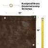 White Duck Tarp Poly Outdoor Multipurpose Heavy Duty Tarpaulin Cover, Waterproof 16 Mil for Roof, Camping, Patio, Brown - 3 of 4