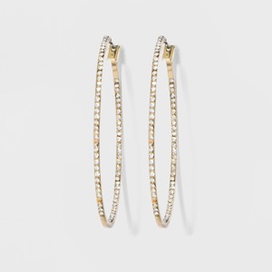 Hoop with Pave Stones Earrings - A New Day Gold, Women
