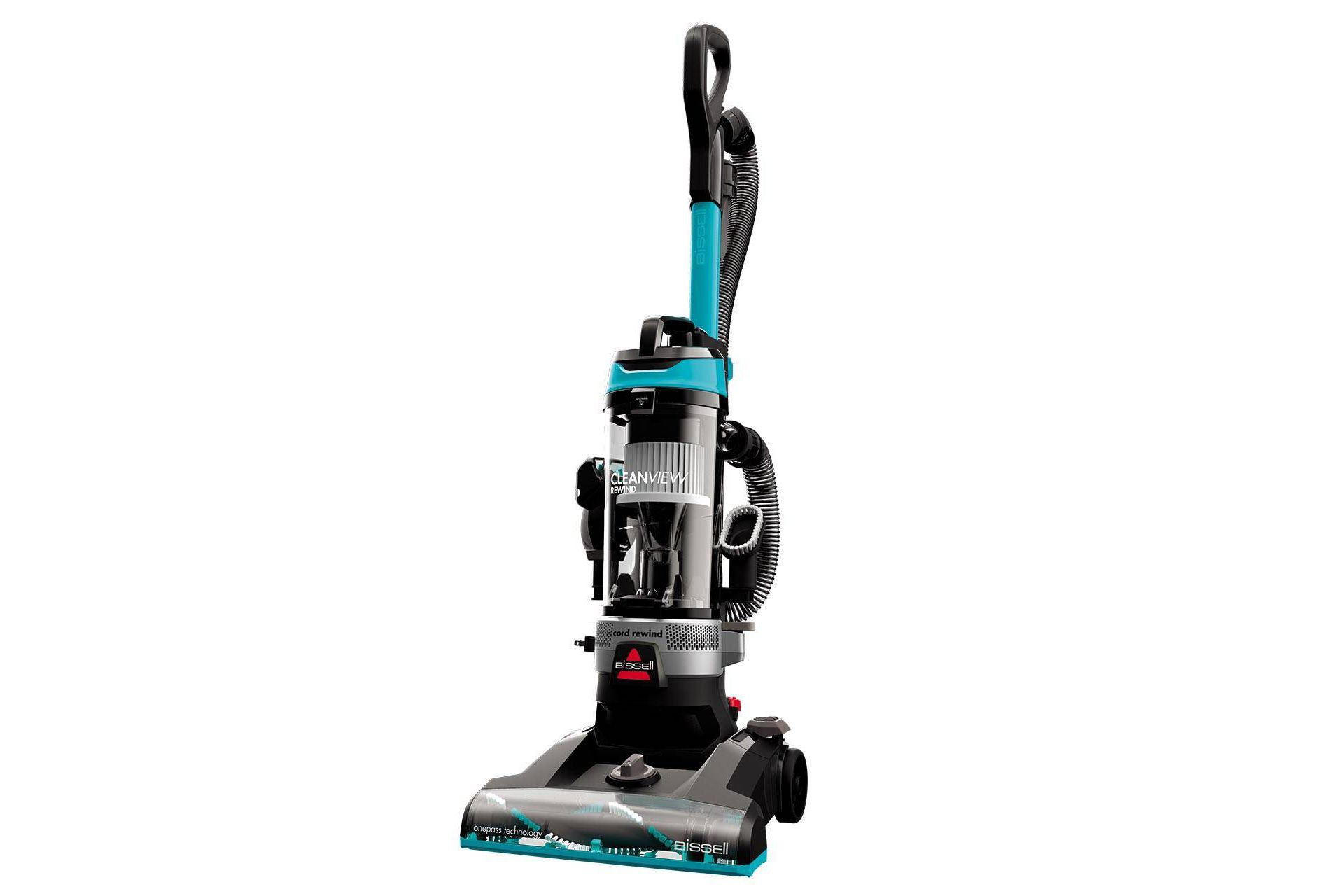 BISSELL CleanView Rewind - 3676: Bagless Upright Vacuum Cleaner, Multi-Surface, Automatic Cord Rewind, 25ft Cord, 13" Path