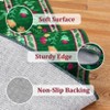 Orieon 24x96 in Non-Slip Christmas Rug Washable Low Pile, Bordered Holiday Runner for Kitchen Hallway Indoor Use, Green Festive Floor Carpet, Green - 4 of 4